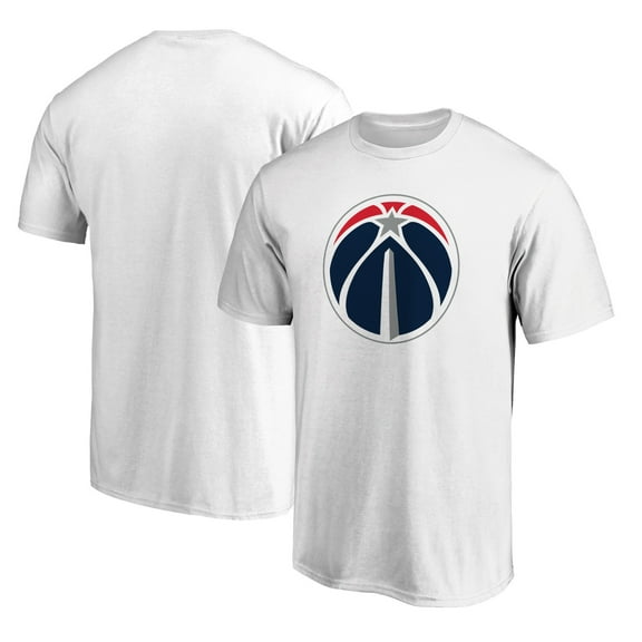 Men's White Washington Wizards Primary Logo T-Shirt