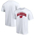 thumbnail image 1 of Men's White Wisconsin Badgers Line Corps T-Shirt, 1 of 3