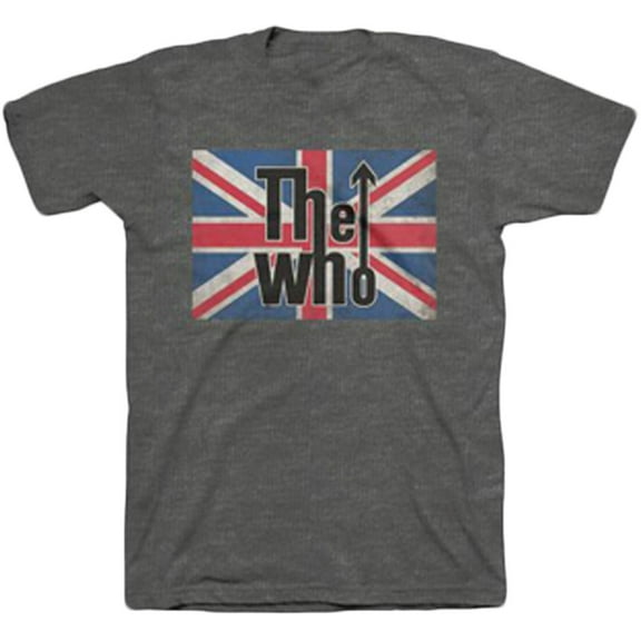 Men's Who Union Jack Logo T-shirt Small Grey