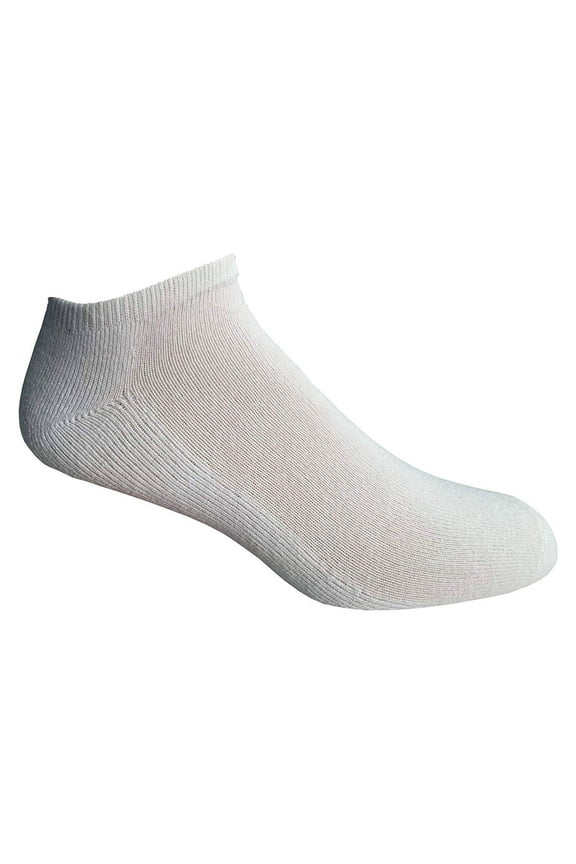 Men's Wholesale Cotton No Show Socks - White Sport Ankle Socks For Men - 10-13 - 12 Pack