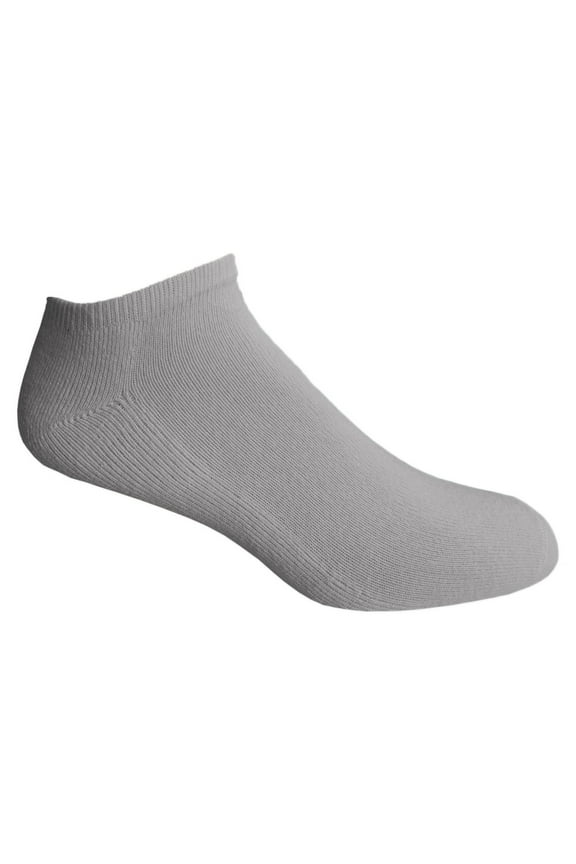 Men's Wholesale KIng Size Cotton No Show Socks - Plus Size Gray Athletic Ankle Socks For Men - 13-16 - 120 Pack
