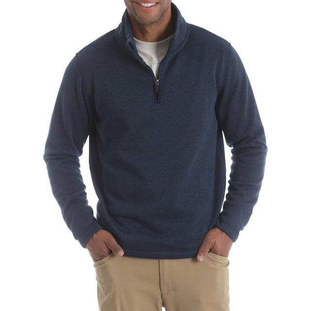 Men's Wicking Quarter Zip Fleece Sweater - Walmart.com