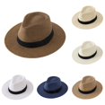 thumbnail image 1 of Men's Wide Brim Straw Hat Cowboy Hat Breathable Beach Hat For Outdoor Travel Fishing Gardening Sun Protection, 1 of 3