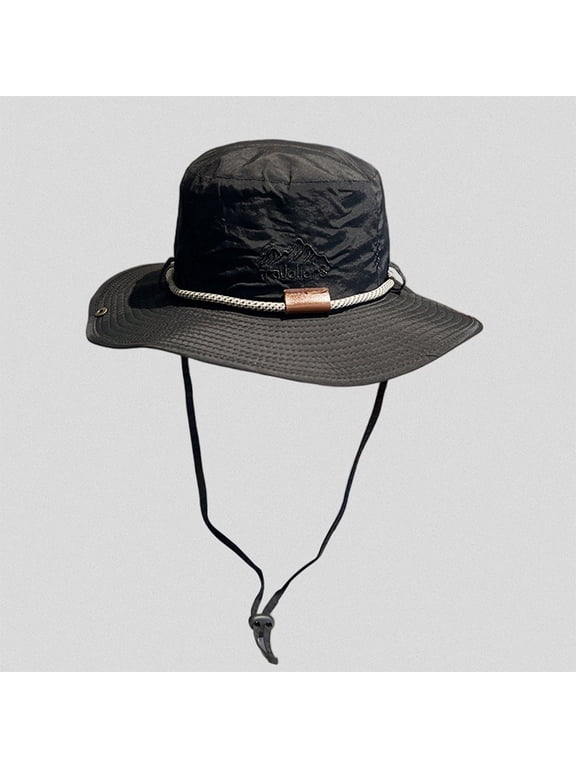 Men's Wide Brim Sun Cowboy Hat For Outdoor Activities Black Bucket Hat Summer Fashion Ladies Wide Brimmed Hat Men's Hat Summer Hat Skater Warm Bucket Hat Bucket Hat Hawaii Techno Bucket Hat Fishing