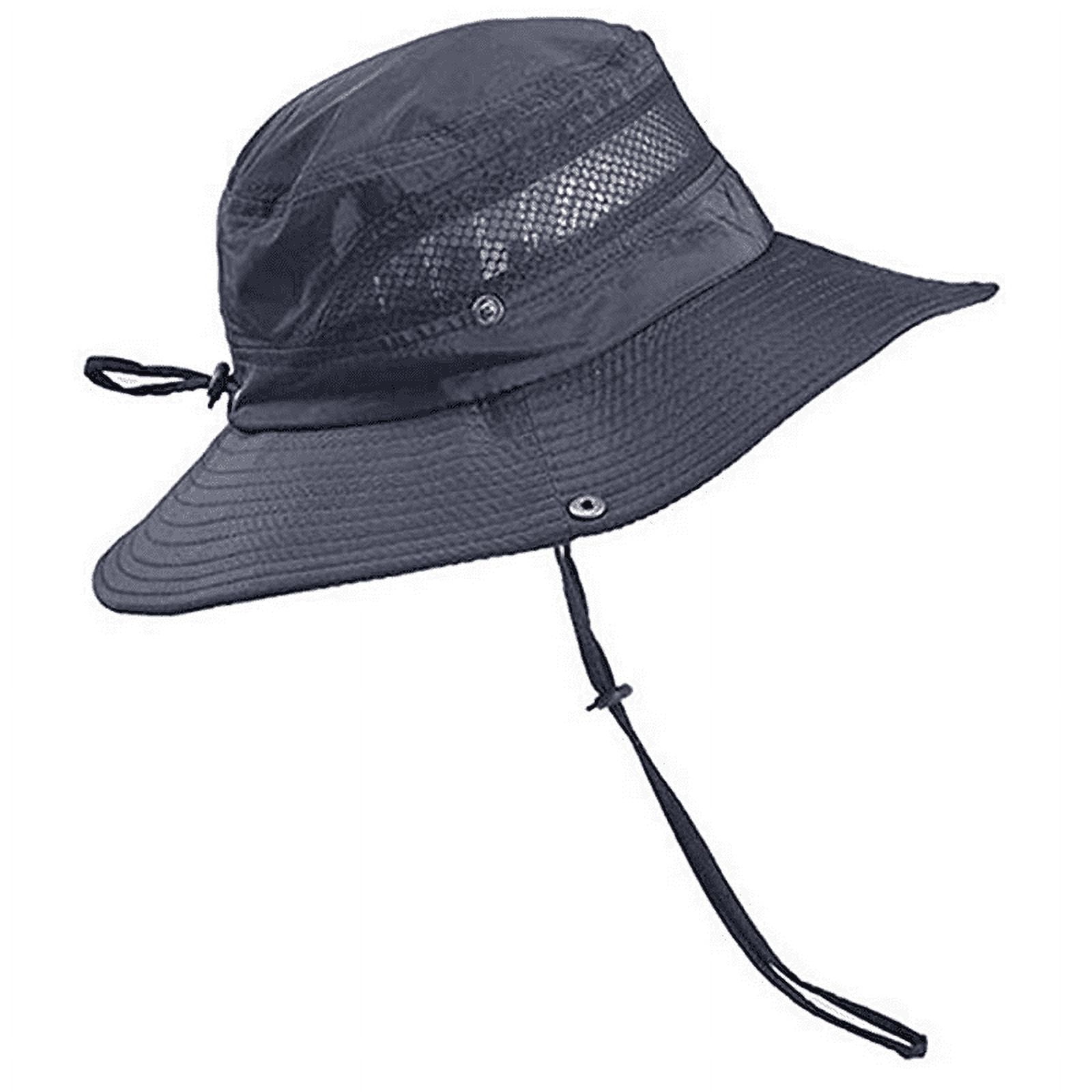 Men's Wide Brim Sun Hat, Outdoor Camping Fishing Cap Sunscreen Waterproof Bucket  Hat 
