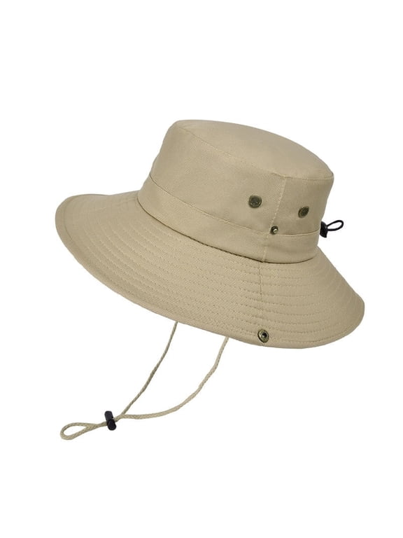Men's Wide Brim Sun Protection Fisherman Hat, Breathable Summer Hat for Fishing, Hiking, Camping and Outdoor Sports