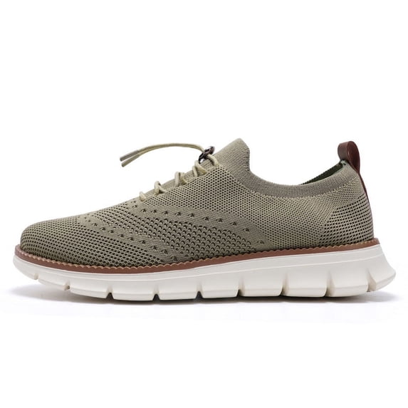Men's Wide Casual Dress Oxfords Business Shoes Fashion Sneakers Mesh Breathable Comfortable Walking Shoes