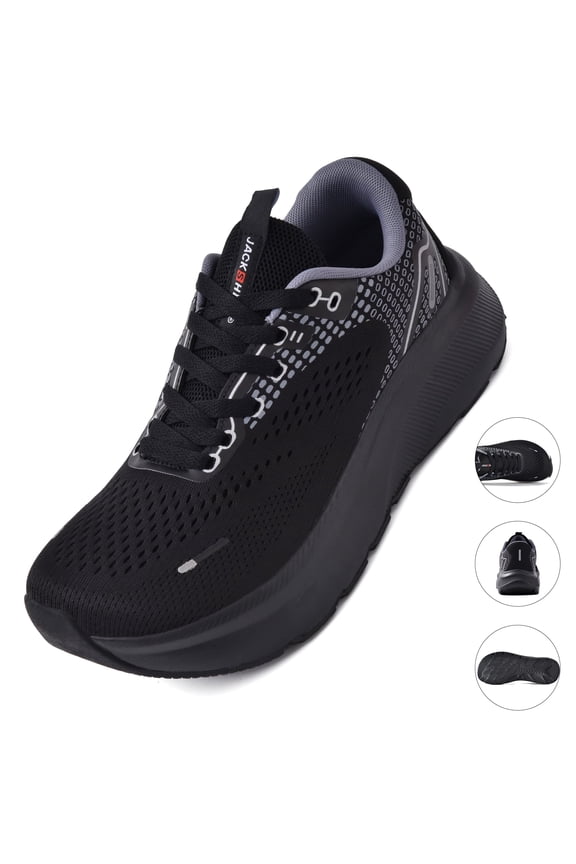 Men's Wide Cushioned Supportive Road Running Shoes | Wide Toe Box | Rubber Outsole