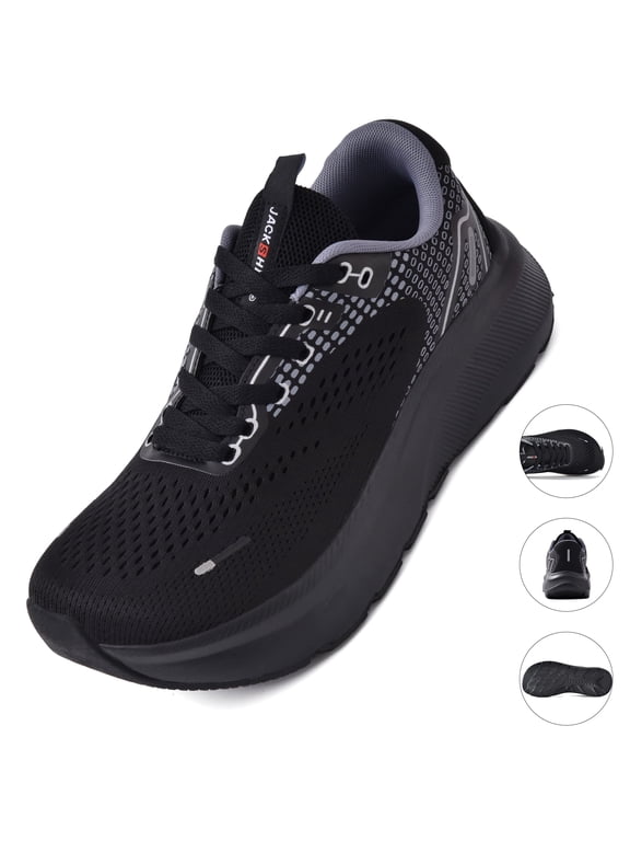 Men's Wide Cushioned Supportive Road Running Shoes | Wide Toe Box | Rubber Outsole