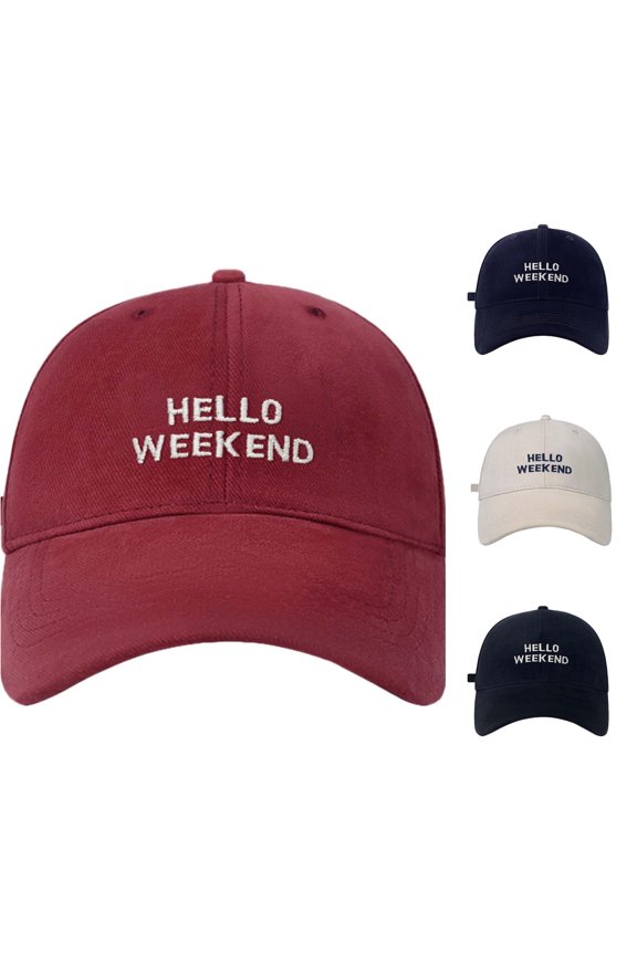 Men's Wide Hat Shade Fashion Letter Personality Embroidered Cap Baseball Cap Cool Hat A