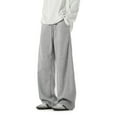 thumbnail image 1 of Men's Wide Leg Sweatpants Baggy Oversized Flared Bell Bottom Loose Streetwear Track Pants TrousersLight Gray 2XL, 1 of 8