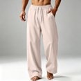 thumbnail image 1 of Men's Wide Leg Sweatpants Oversized Lounge Uncuffed Pants Drawstring Waist Casual Joggers, 1 of 6