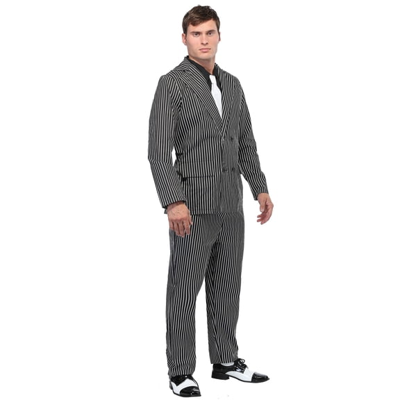 Men's Wide Pin Stripe Gangster Costume