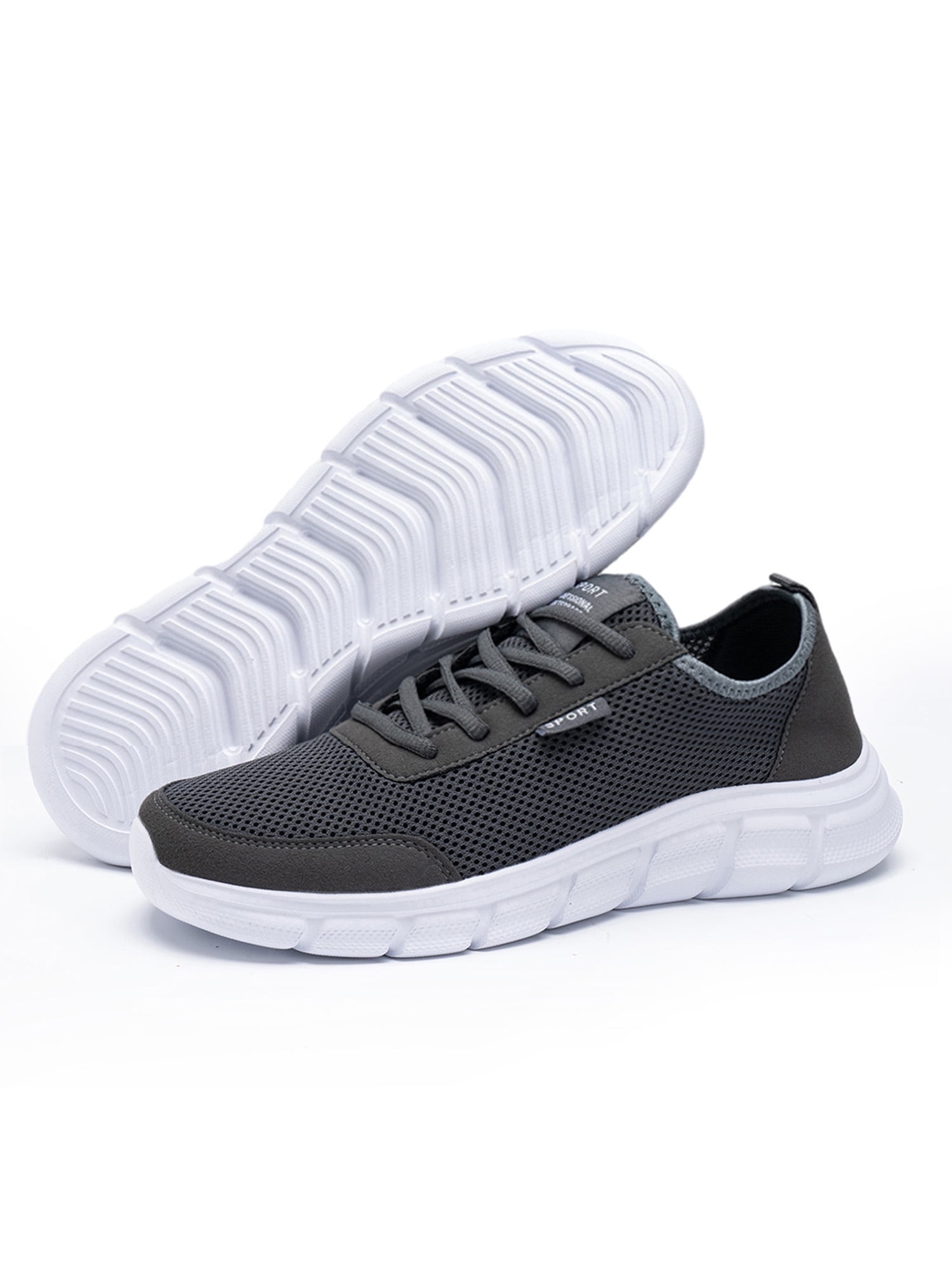 Men's Wide Sneakers Comfort Walking Running Non Slip Lace Up Sport
