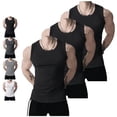 thumbnail image 1 of Men's Wide Strap Ribbed Tank Top, Fitness Muscle Gym Ribbed Workout Sleeveless Bodybuilding Shirts, 1 of 7