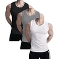 thumbnail image 1 of Men's Wide Strap Ribbed Tank Top – High Stretch Breathable Sleeveless Gym Shirt, Men's Ribbed Workout Tank Tops, 1 of 6