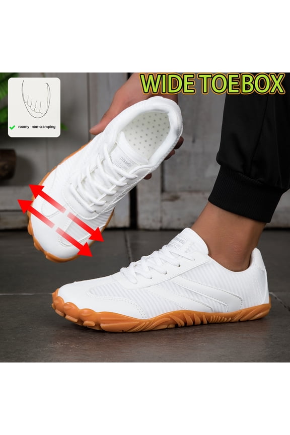 Men’s Wide Toe Box Barefoot Running Shoes Lightweight Breathable Non-Slip Walking Sneakers for Wide Feet Gym Training Travel Jogging and Everyday Comfort