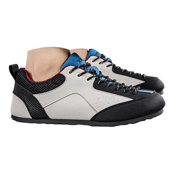 Men's Wide Toe Box Running Shoes Lace up Low Top Fashion Sneakers Retro Color Block Athletic Walking Shoes White Size 10