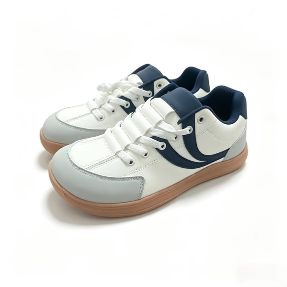 Men’s Wide Toe Casual Skate Sneakers Breathable Lightweight Lace Up Walking Shoes with Non Slip Sole for Outdoor Travel Daily Comfort Streetwear Shoes