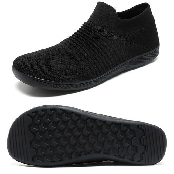 Men's Wide Toe Slip on Shoes Casual Shoes Barefoot Breathable Walking Sneakers, Size 10