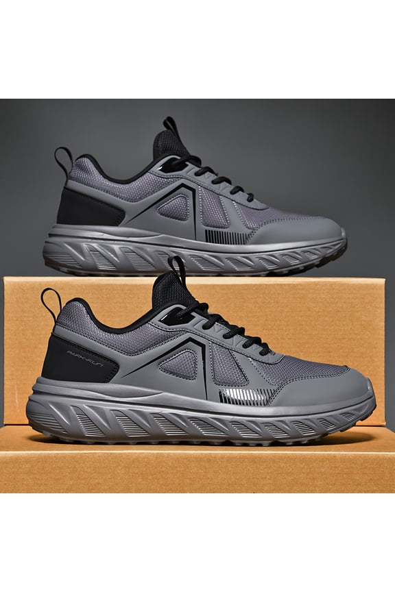 Men's Wide-Toe Trail Running Shoes with Fashionable Patchwork Design, Comfortable and Breathable, Non-Slip Sole, Lightweight and Resilient. Designed for Those with Wider Feet, These Breathable