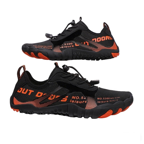 Men's Wide Toe Water Shoes, Quick-Dry Barefoot Aqua Sneakers for Beach, Hiking, Swimming, Fishing and Outdoor Water Sports