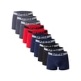 thumbnail image 1 of Men's Wide Waistband Letter Print Solid Underwear Trunks 10 Pack Mixed Colors L, 1 of 7