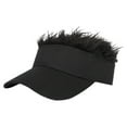 thumbnail image 1 of Men's Wig Baseball Cap, Fashionable Adjustable Cap with Attached Hair Top,Versatile Hat for Costume,Daily Fashion, or Quick Hairstyle Transformation,Suitable for Various Outfits and Occasions - Black, 1 of 4