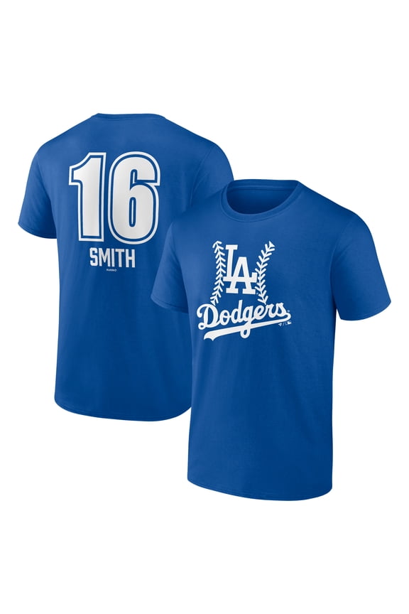Men's Will Smith Royal Los Angeles Dodgers Fastball Player Name & Number T-Shirt