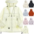 Men's Windbreaker Hooded Jacket Sun Protection Shell Casual Windproof ...