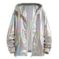 thumbnail image 1 of Men’s Windbreaker Jacket Lightweight Hooded Coat with Inspirational Design Gradient, 1 of 5