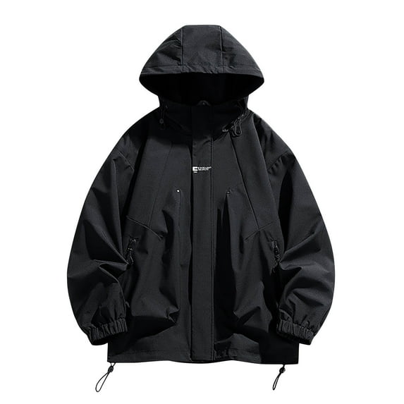 Men's Windbreaker Jacket Spring And Charge Coat Thin Outdoor Mountaineering And Riding Windproof Work Coat Black XL Windbreakers for Men