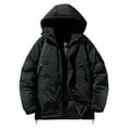 thumbnail image 1 of Men's Windbreaker Jacket Zip Front Windbreaker Jacket Fashion Casual Outdoor Work Bag Thick Long-sleeved Hooded Casual Coat/jacket Jacket Black M, 1 of 8