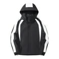 thumbnail image 1 of Men's Windbreaker Jackets with Hood Full Zip Colorblock Long Sleeve Windproof Hooded Coat Hiking Outdoors Outerwear (XL, White), 1 of 6