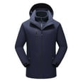 thumbnail image 1 of Men's Windbreakers Outdoor Warm Clothing Heated For Riding Skiing Fishing Charging Via Heated Coat Blue 4XL Windbreaker Jackets for Men, 1 of 6