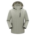 thumbnail image 1 of Men's Windbreakers Solid Color Hooded Three-in-one Detachable Multi-pocket Cardigan Relaxation Outdoors Zipper Overcoat Outdoor Jacket Windbreaker Front-Zip Jacket Mint Green 2XL, 1 of 8