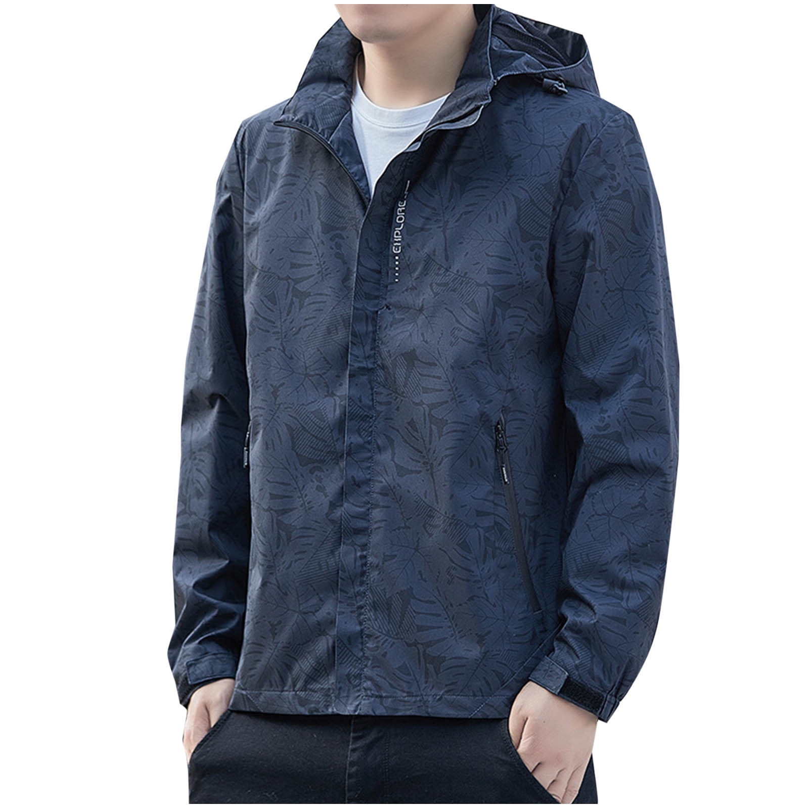 Men's Windbreakers Windbreaker Front-Zip Jacket Man Multi