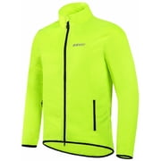 Qualidyne Cycling Jacket for Men, Windproof Lightweight Running Windbreaker, Breathable Quick Dry Biking Coat