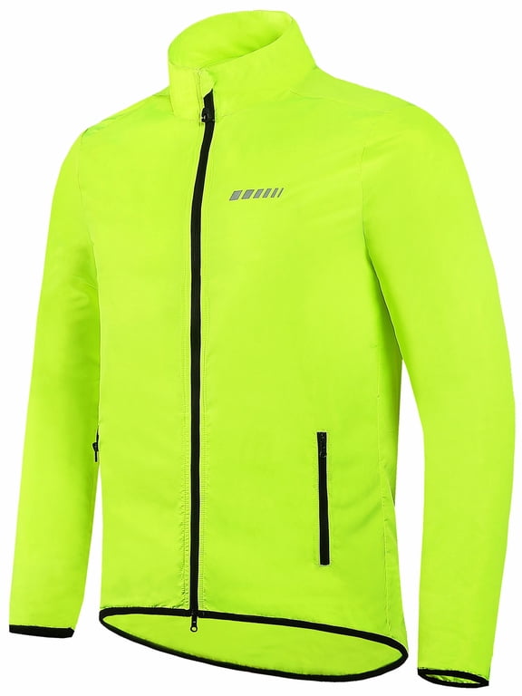 Cycling Jacket for Men, Windproof Lightweight Running Windbreaker, Breathable Quick Dry Biking Coat