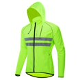 thumbnail image 1 of Men's Windproof Hooded Cycling Jacket Breathable Reflective Coat, 1 of 21