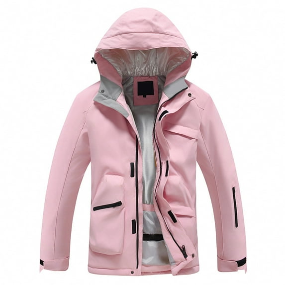 Men's Windproof Winter Hooded Ski Jacket Outdoor Warm Breathable Casual Sport Jacket