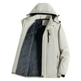 thumbnail image 1 of Men's Windproof Winter Jacket Warm Lined Hooded Ski Raincoat For Cold Weather Outdoor Activities, 1 of 3
