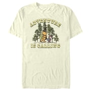 Mens Winnie the Pooh Adventure Is Calling Graphic Tee Beige 2X Large