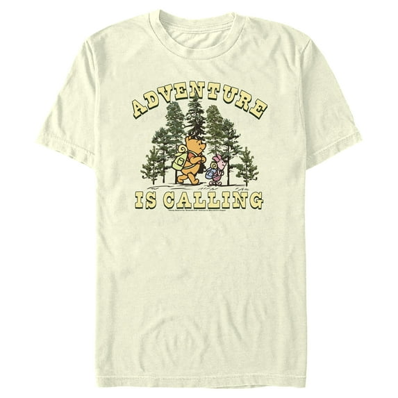 Men's Winnie the Pooh Adventure Is Calling Graphic Tee Beige 2X Large