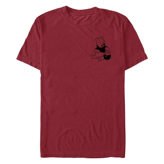 Men's Winnie the Pooh Bear Pocket Sketch  Graphic T-Shirt