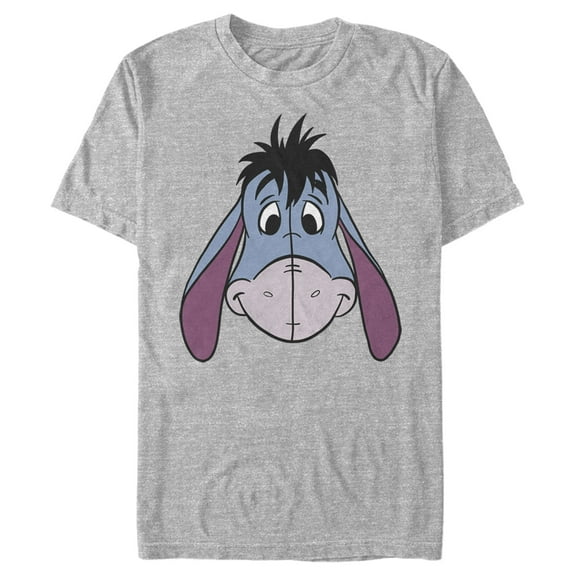 Men's Winnie the Pooh Big Face Eeyore  Graphic Tee Athletic Heather Medium