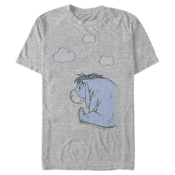 Men's Winnie the Pooh Cloudy Eeyore  Graphic Tee Athletic Heather 2X Large