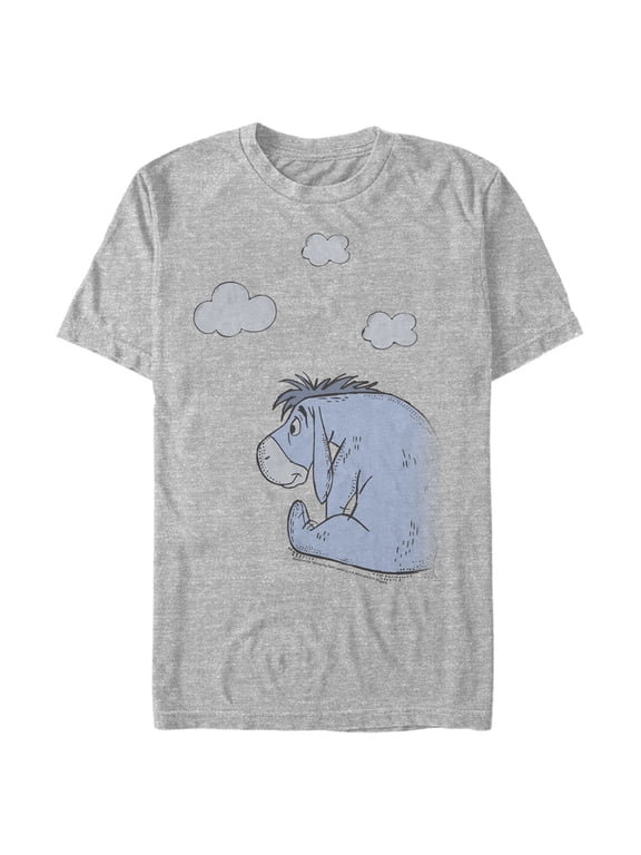 Men's Winnie the Pooh Cloudy Eeyore Graphic Tee Athletic Heather Large