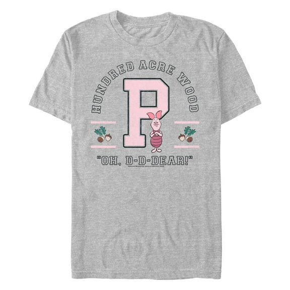 Men's Winnie the Pooh Collegiate Piglet  Graphic T-Shirt