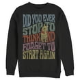 thumbnail image 1 of Men's Winnie the Pooh Distressed Did You Ever Stop to Think Quote Sweatshirt Black X Large, 1 of 4